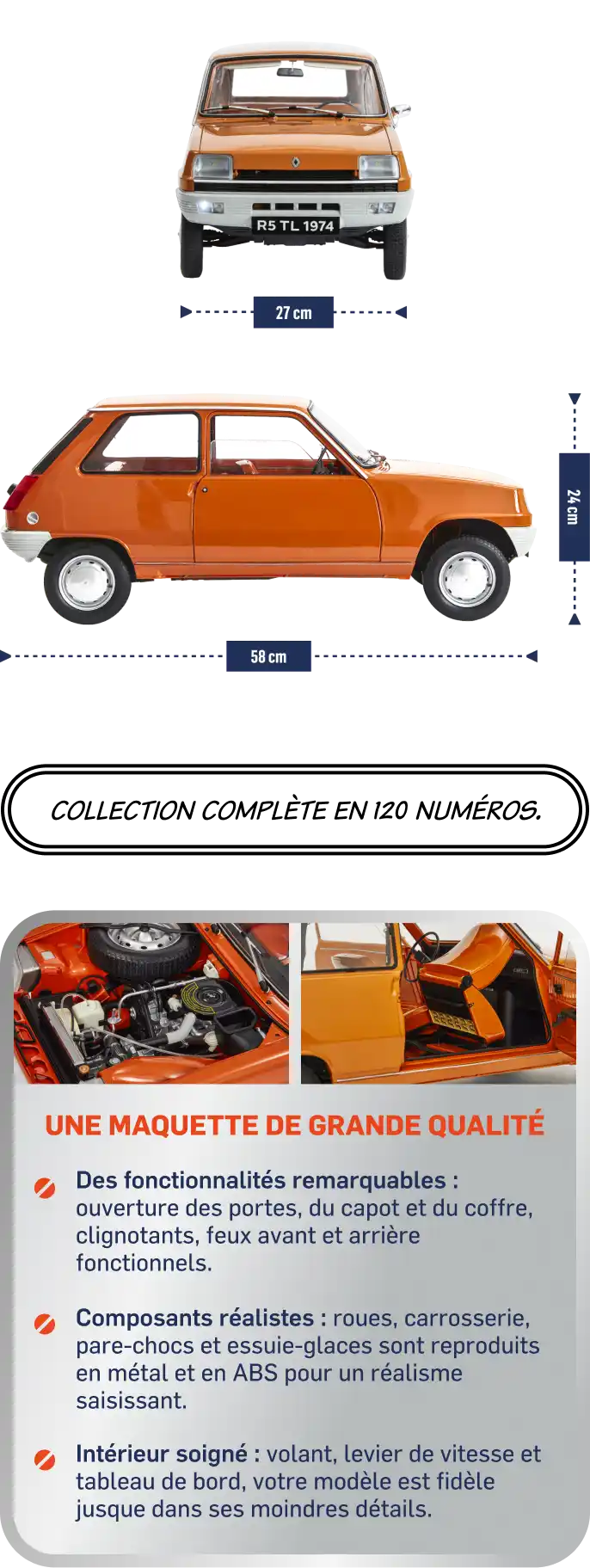 Renault 5 de face et de profil
